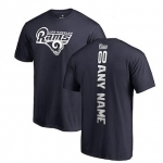 Men's Los Angeles Rams NFL Pro Line Navy 00 Personalized Backer T-Shirt