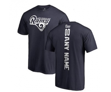 Men's Los Angeles Rams NFL Pro Line Navy 00 Personalized Backer T-Shirt