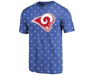 Men's Los Angeles Rams NFL Pro Line by Fanatics Branded Royal Star Spangled T-Shirt