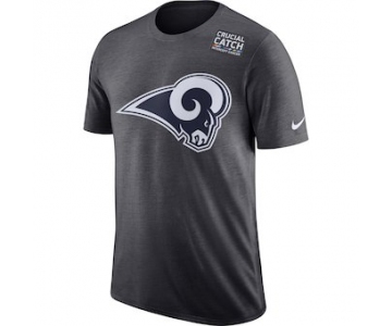 Men's Los Angeles Rams Nike Anthracite Crucial Catch Performance T-Shirt