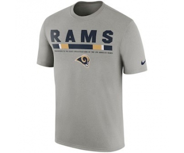 Men's Los Angeles Rams Nike Charcoal Sideline Legend Staff Performance T-Shirt