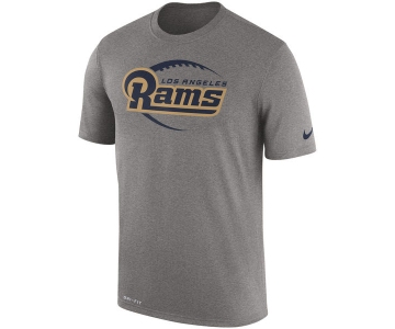 Men's Los Angeles Rams Nike Heather Gray Legend Icon Logo Performance T-Shirt