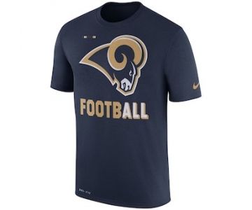 Men's Los Angeles Rams Nike Navy Sideline Legend Football Performance T-Shirt