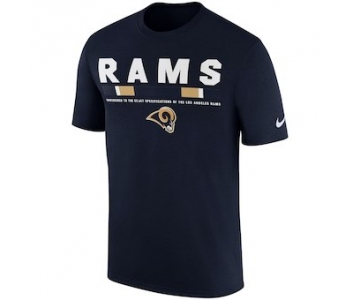 Men's Los Angeles Rams Nike Navy Sideline Legend Staff Performance T-Shirt