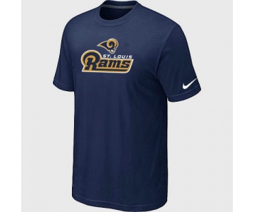 Nike St. Louis Rams Authentic Logo T-Shirt D.Blue