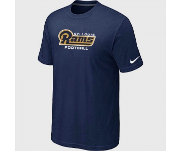 Nike St. Louis Rams Sideline Legend Authentic Font T-Shirt D.Blue