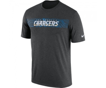 Los Angeles Chargers Nike Heathered Charcoal Sideline Seismic Legend T-Shirt