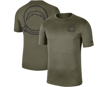 Men's Los Angeles Chargers Nike Olive 2019 Salute to Service Sideline Seal Legend Performance T-Shirt