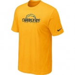 Nike San Diego Chargers Authentic Logo T-Shirt Yellow