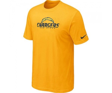 Nike San Diego Chargers Authentic Logo T-Shirt Yellow