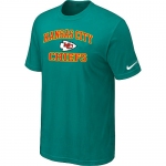 Kansas City Chiefs Heart & Soul Green T-Shirt