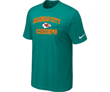 Kansas City Chiefs Heart & Soul Green T-Shirt