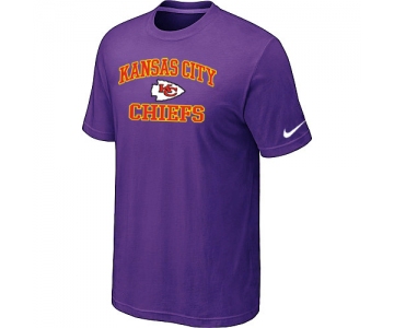 Kansas City Chiefs Heart & Soul Purple T-Shirt
