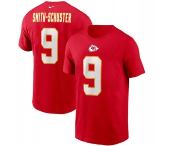 Men's Kansas City Chiefs #9 JuJu Smith-Schuster 2022 Red Name & Number T-Shirt