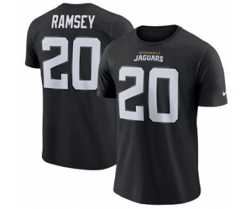 Men's Jacksonville Jaguars 20 Jalen Ramsey Nike Black Dri-FIT Player Pride 3.0 Name & Number T-Shirt