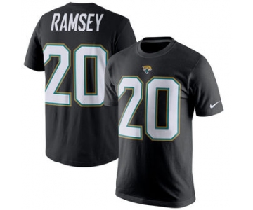 Men's Jacksonville Jaguars 20 Jalen Ramsey Nike Black Player Pride Name & Number T-Shirt