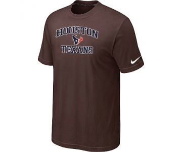 Houston Texans Heart & Soul Brown T-Shirt