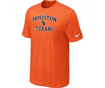 Houston Texans Heart & Soul Orange T-Shirt