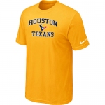 Houston Texans Heart & Soul Yellow T-Shirt