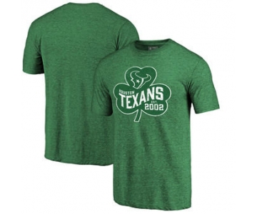 Houston Texans Pro Line by Fanatics Branded St. Patrick's Day Paddy's Pride Tri-Blend T-Shirt - Green