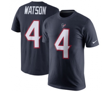 Men's Houston Texans 4 Deshaun Watson Nike Navy Player Pride Name & Number T-Shirt