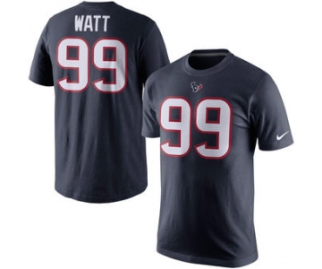 Men's Houston Texans 99 JJ Watt Nike Navy Player Pride Name & Number T-Shirt