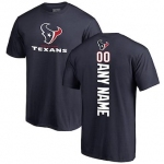 Men's Houston Texans NFL Pro Line Navy 00 Personalized Backer T-Shirt