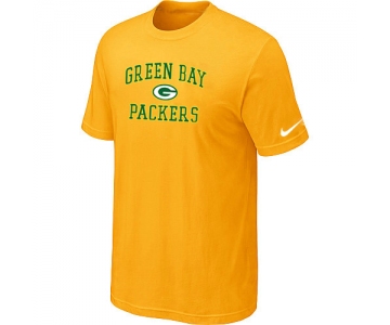 Green Bay Packers Heart & Soul Yellow T-Shirt