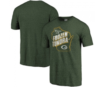 Green Bay Packers Heathered Green Hometown Collection Tri-Blend NFL Pro Line by T-Shirt