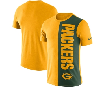 Green Bay Packers Nike Coin Flip Tri-Blend T-Shirt - GoldGreen