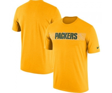 Green Bay Packers Nike Gold Sideline Seismic Legend T-Shirt