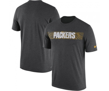 Green Bay Packers Nike Heathered Charcoal Sideline Seismic Legend T-Shirt