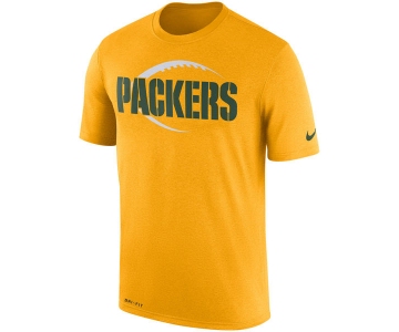 Men's Green Bay Packers Nike Gold Legend Icon Logo Performance T-Shirt