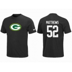 Nike Green Bay Packers  52 MATTHEWS Name & Number T-Shirt Black