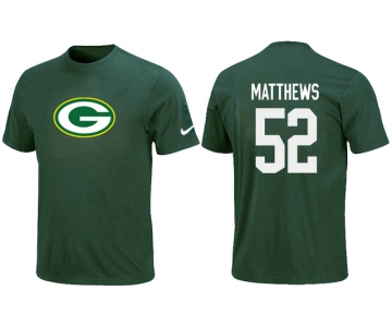 Nike Green Bay Packers  52 MATTHEWS Name & Number T-Shirt Green