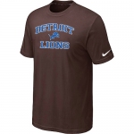 Detroit Lions Heart & Soul Brown T-Shirt