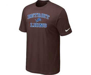 Detroit Lions Heart & Soul Brown T-Shirt