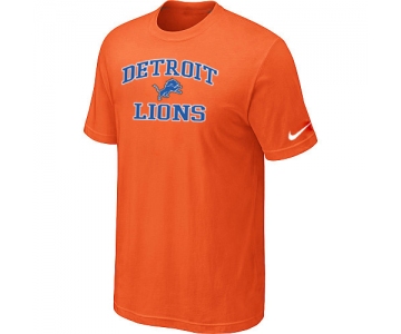 Detroit Lions Heart & Soul Orange T-Shirt