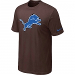 Detroit Lions Sideline Legend Authentic Logo T-Shirt Brown