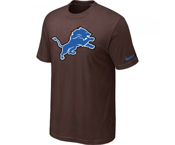 Detroit Lions Sideline Legend Authentic Logo T-Shirt Brown