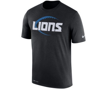 Men's Detroit Lions Nike Black Legend Icon Logo Performance T-Shirt