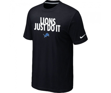 NFL Detroit Lions Just Do It Black T-Shirt