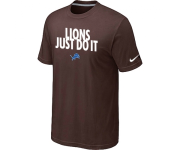 NFL Detroit Lions Just Do It Brown T-Shirt