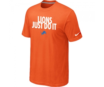 NFL Detroit Lions Just Do It Orange T-Shirt