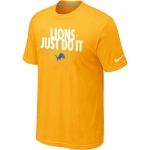 NFL Detroit Lions Just Do It Yellow T-Shirt