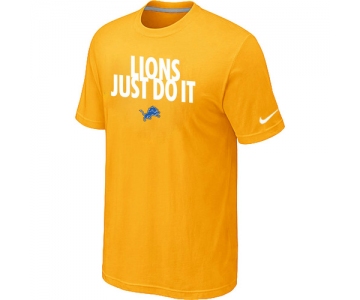 NFL Detroit Lions Just Do It Yellow T-Shirt