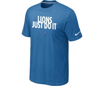 NFL Detroit Lions Just Do It light Blue T-Shirt