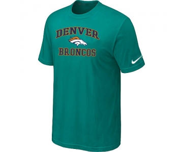 Denver Broncos Heart & Soul Green T-Shirt