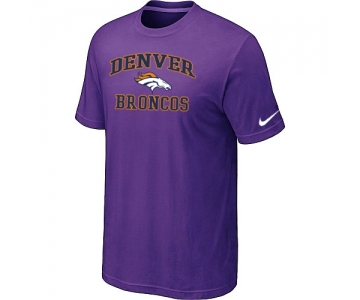 Denver Broncos Heart & Soul Purple T-Shirt