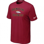 Denver Broncos Heart & Soul Red T-Shirt